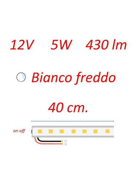 Plafoniera Millennium 40 cm. con interruttore b.co freddo