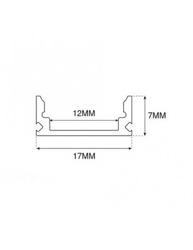 Kit Profilo lineare in alluminio 2mt.