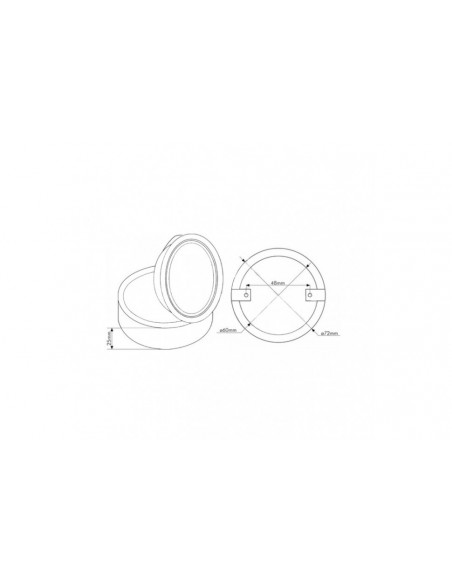 Spot incasso/parete con modulo led b.co caldo (190lm)