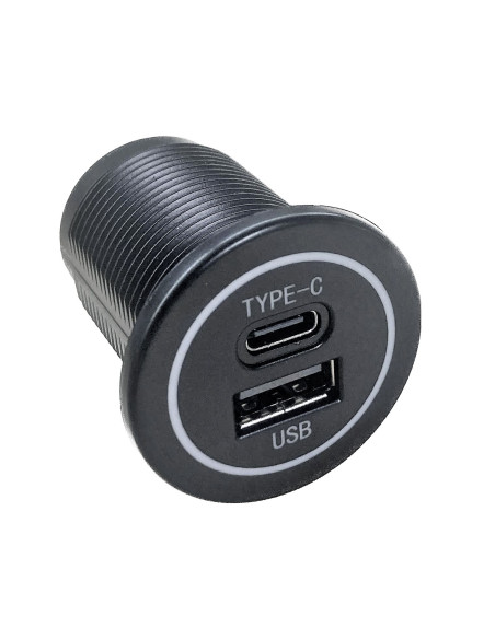 Adattatore USB Type C da incasso 3A
