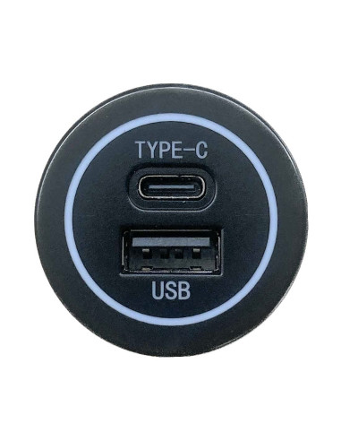 Adattatore USB Type C da incasso 3A