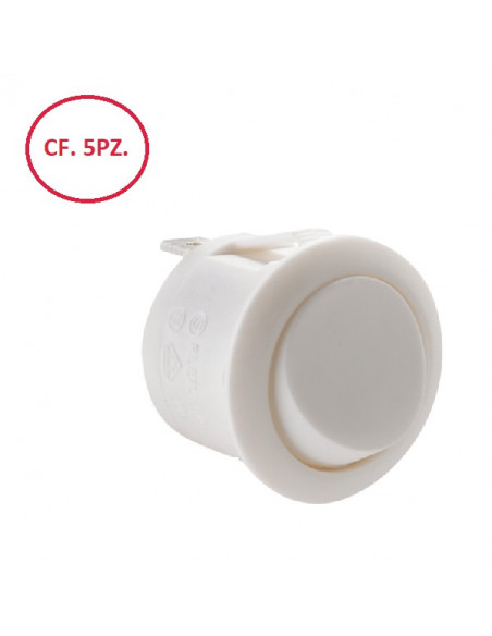 Pulsante a bilanciere bianco Ø 20 mm cf.5pz.