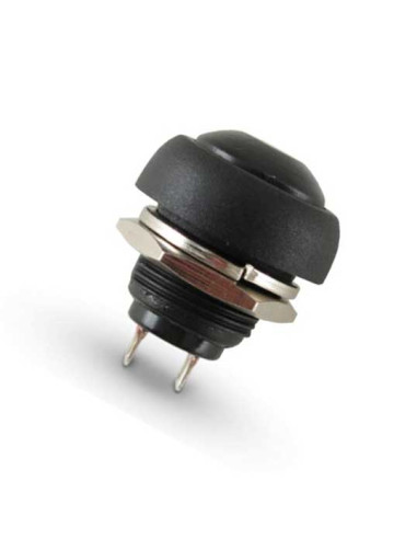 Pulsante normalmente aperto Nero Ø 12 mm