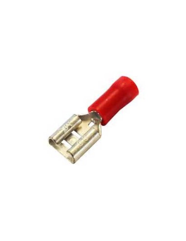 Faston femmina rosso 6,3mm (50 pz.)