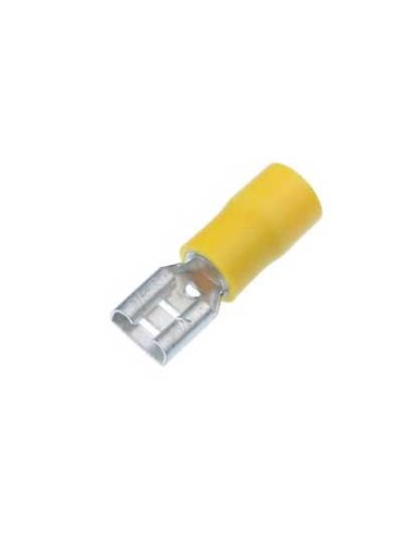 Faston femmina giallo 6,3mm (50 pz.)