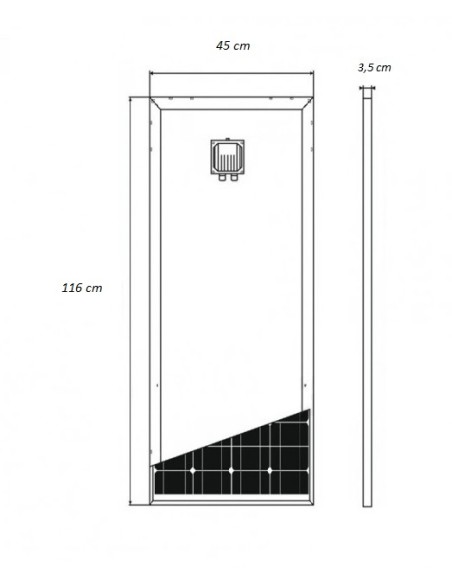 Kit Modulo fotovoltaico MCR Solarblack 120W