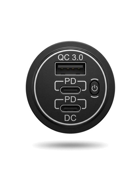 Adattatore USB Type C doppio da incasso