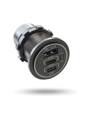 Adattatore USB Type C doppio da incasso