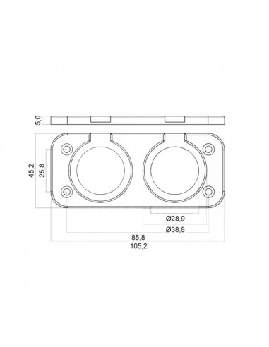 Placca 2 moduli