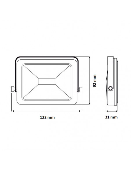 Faro led slim 10W b.co freddo