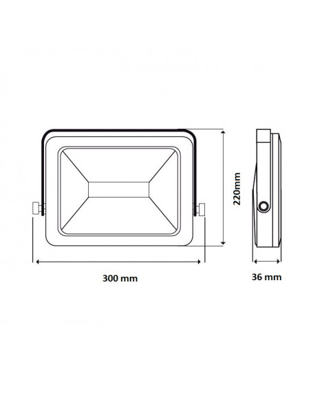 Faro led slim 50W b.co freddo