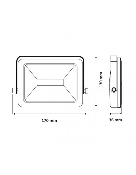 Faro led slim 20W b.co freddo