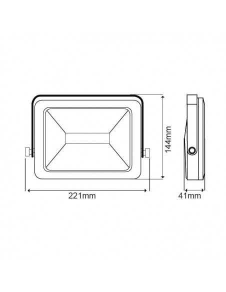 Faro led slim 30W b.co freddo