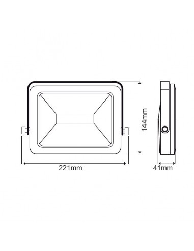 Faro led slim 30W b.co neutro