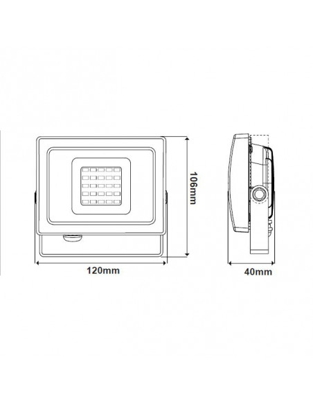 Faro led 20W b.co neutro