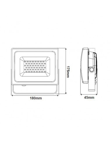 Faro led 30W b.co freddo