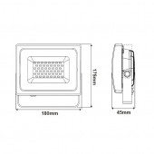 Faro led 30W b.co neutro 2