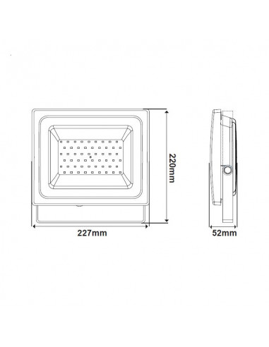 Faro led 50W b.co freddo