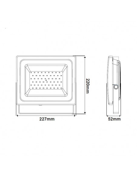 Faro led 50W b.co freddo
