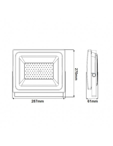 Faro led 100W b.co neutro