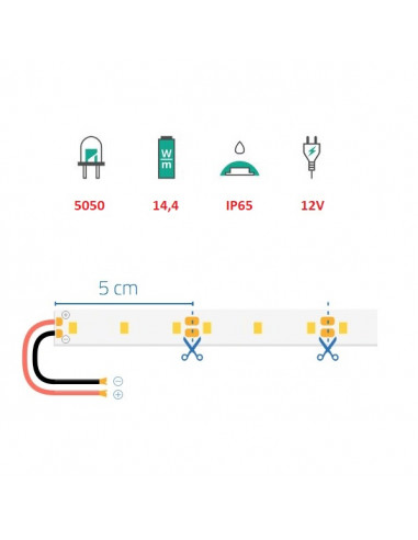 Kit luce esterna 72W per veranda b.co freddo