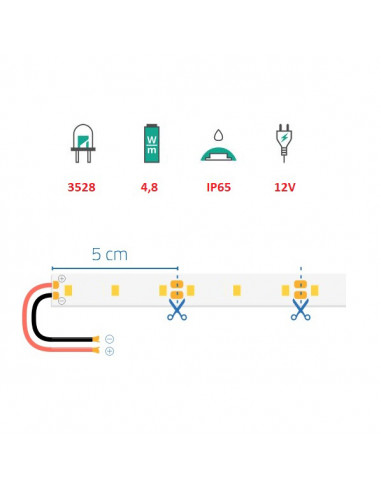 Strip led serie Easy 12V – 24W b.co freddo...