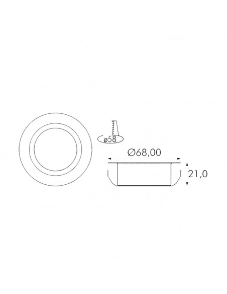 Spot ad incasso con modulo led b.co freddo (210lm)