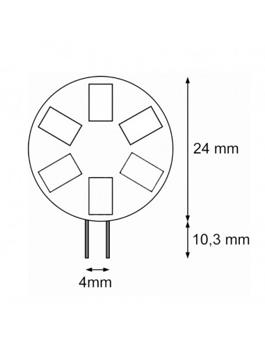 Modulo led G4 – 1,5W bianco freddo (180 lm)