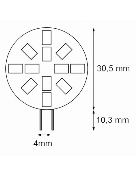 Modulo led G4 – 2,4W luce blu