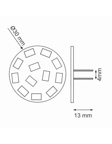 Modulo led G4 – 2,4W bianco neutro attacco posteriore (240 lm)