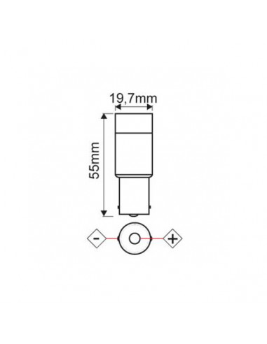 Lampada led a baionetta BA15S 360° (210 lm)