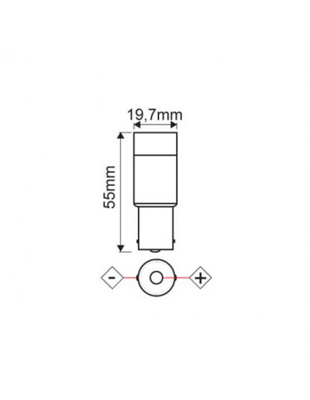 Lampada led a baionetta BA15S 360° (210 lm)