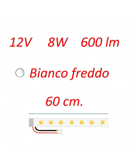 Plafoniera Stilo 60 cm. b.co freddo