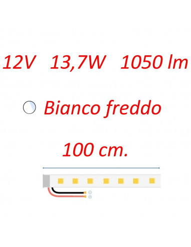 Plafoniera Stilo 100 cm. b.co freddo