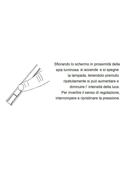 Plafoniera Stilo 50 cm. touch dimmer – b.co freddo