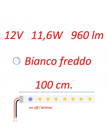Plafoniera Stilo 100 cm. touch dimmer – b.co...