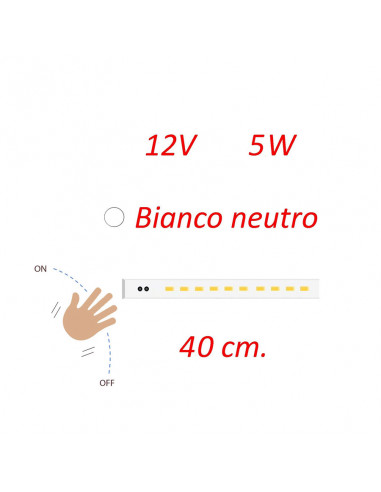 Plafoniera Flat 40 cm. con interruttore infrarosso