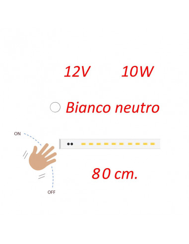 Plafoniera Flat angolare 80 cm. con...